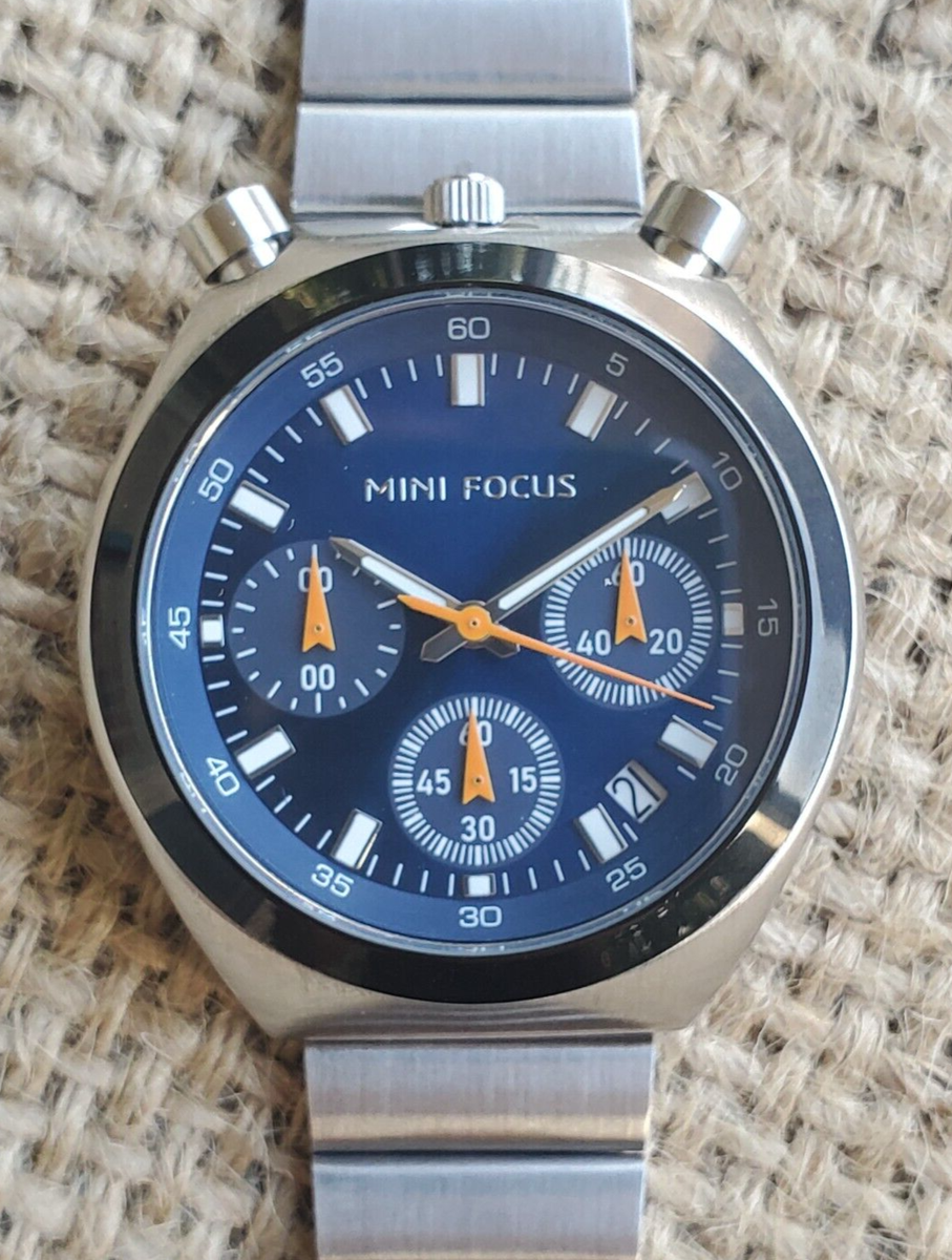 Mini Focus Bull Head Style Quartz Analog Chronograph Watch w Mini Focus Bull Head Style Quartz Analog Chronograph Watch w