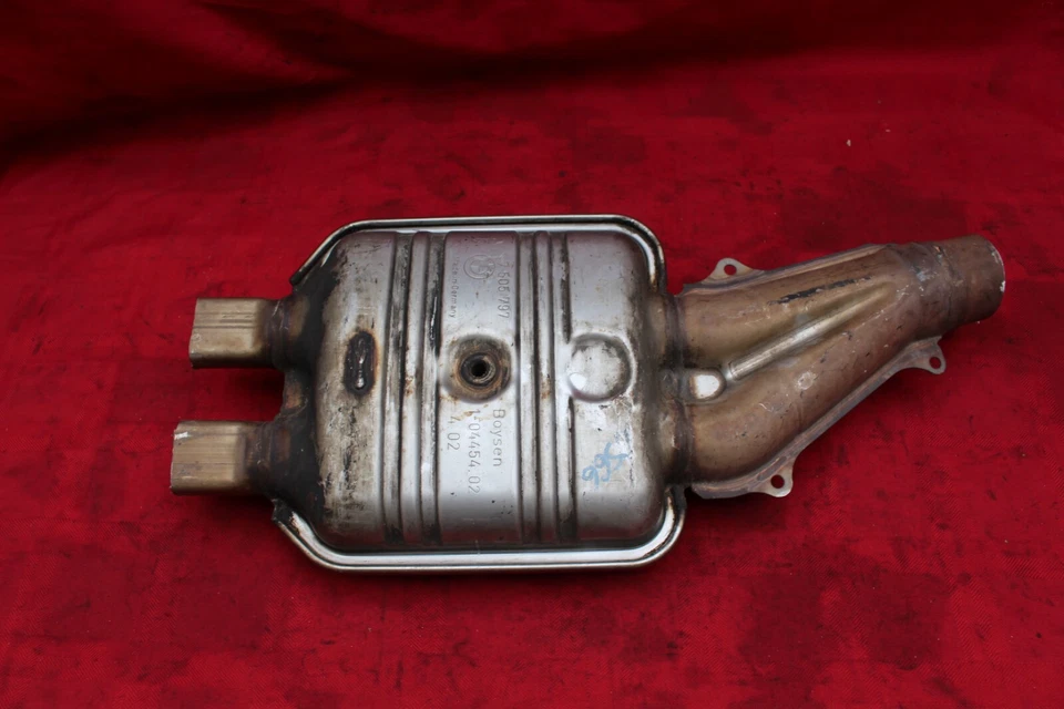 02-08 BMW 745 750 E65 E66 ESCAPE RESONADOR SECCIÓN MEDIA CENTRO SILENCIADOR SILENCIADOR Foto 2 de 4