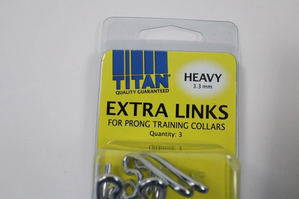 2 paquetes de 3 (6 en total) eslabones adicionales Titan para collares de entrenamiento de puntas-pesados 3,3 mm Foto 4 de 4