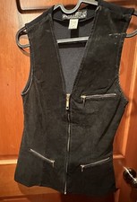 VINTAGE Don  t Stop Leather Vest, Black, Size Medium, Read Description 