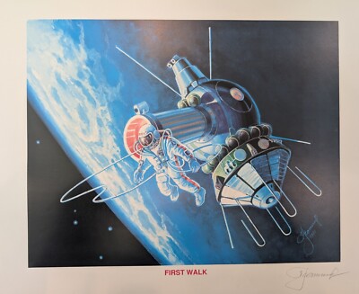 Signed Alexei Leonov Lithograph ''First Walk'' - Limited Edition