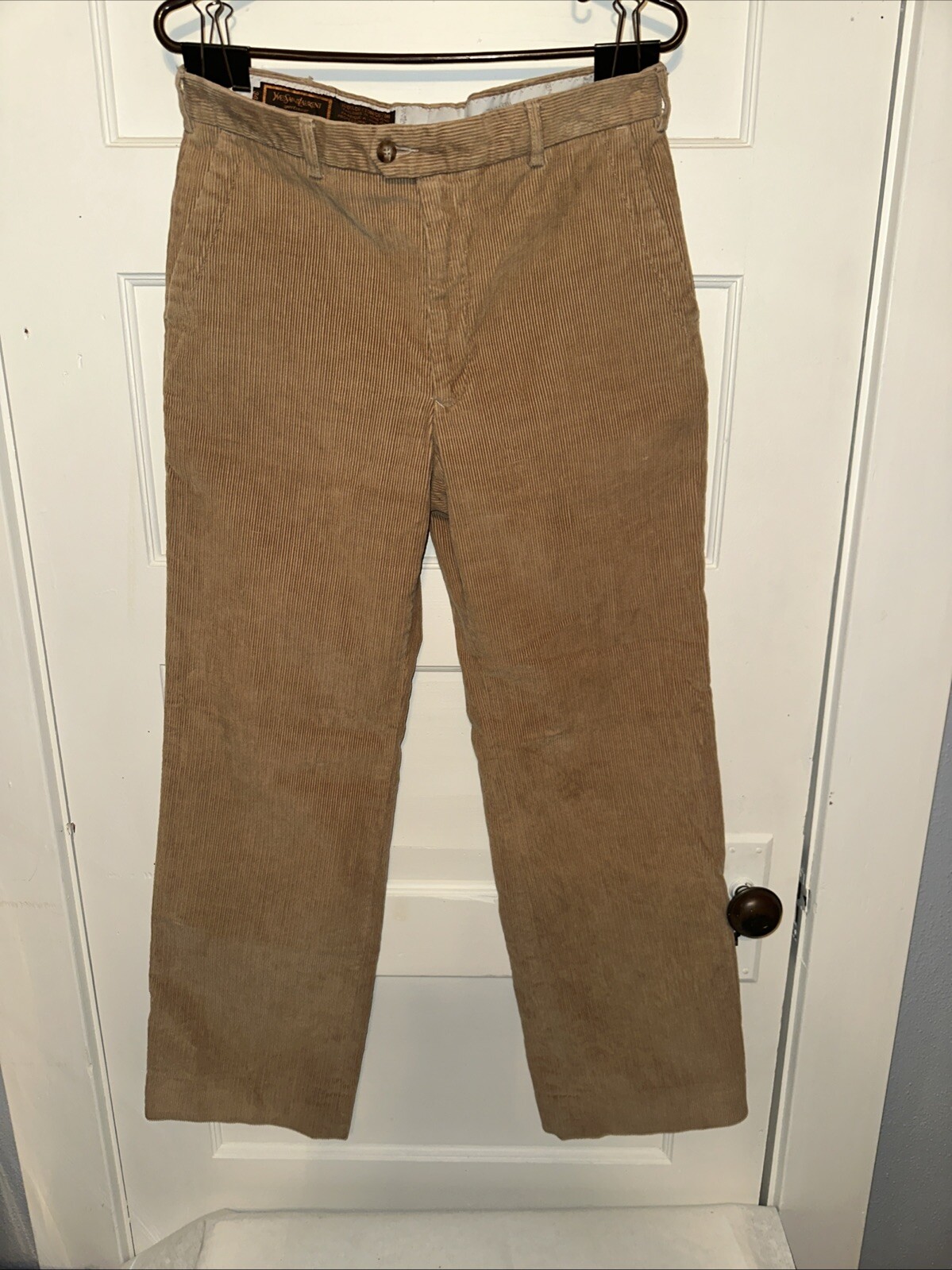Pantalone Yves Saint Laurent in velluto a coste 34” vita 29 1 2” cucitura interna.
