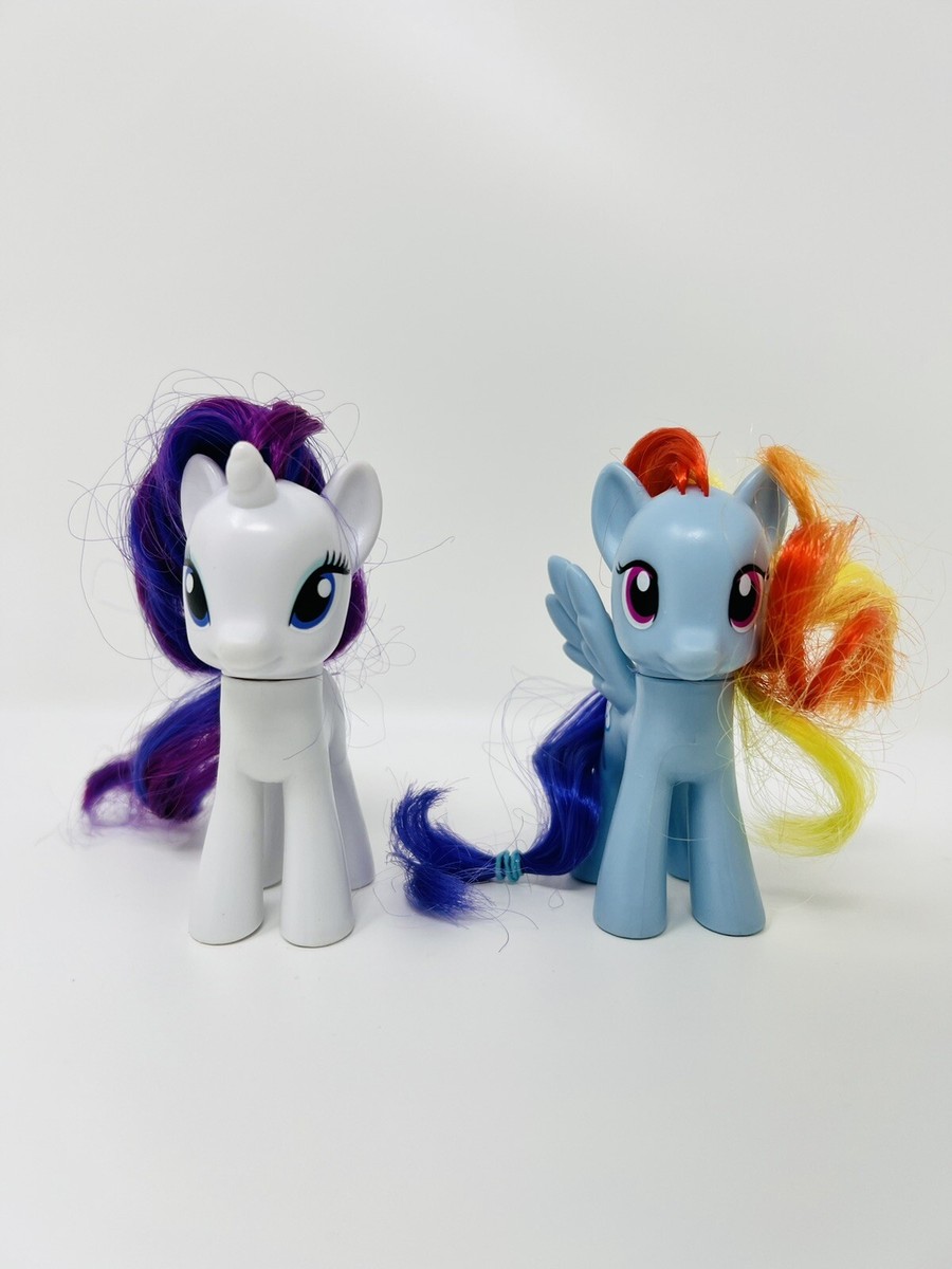 2010 My Little Pony MLP G4 Lot of 2 Brushables Rainbow Dash AND