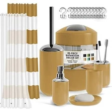 Clara Clark Bathroom Set - Gold Bathroom Accessories  Assorted Sizes , Colors 
