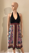 SUZI CHIN For MAGGY BOUTIQUE Silk Halter Dress Size 8 fits Like A Size 6 