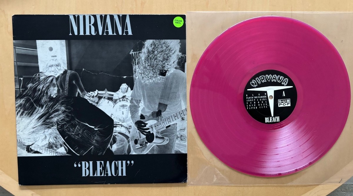 NIRVANA - BLEACH Pink vinyl ニルヴァーナ1992 NIRVANA - BLEACH 1992 PINK TRANSLUCENT COLORED VINYL SUB POP