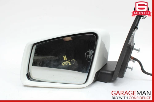 10-11 Mercedes W204 C300 Front Left Driver Side Rear View Door Mirror White OEM