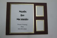 Picture Mat 11x14 for 8x10  & 2 sports cards You CHOICE of  team colors mat#23