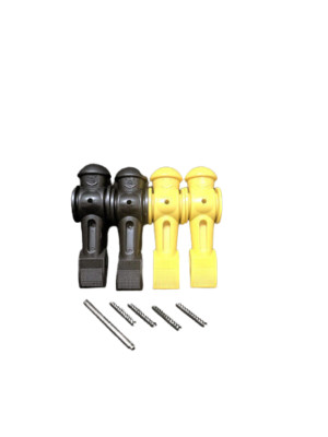 Tornado Foosball men - Set of 4 with roll pins +tool - counterbalanced