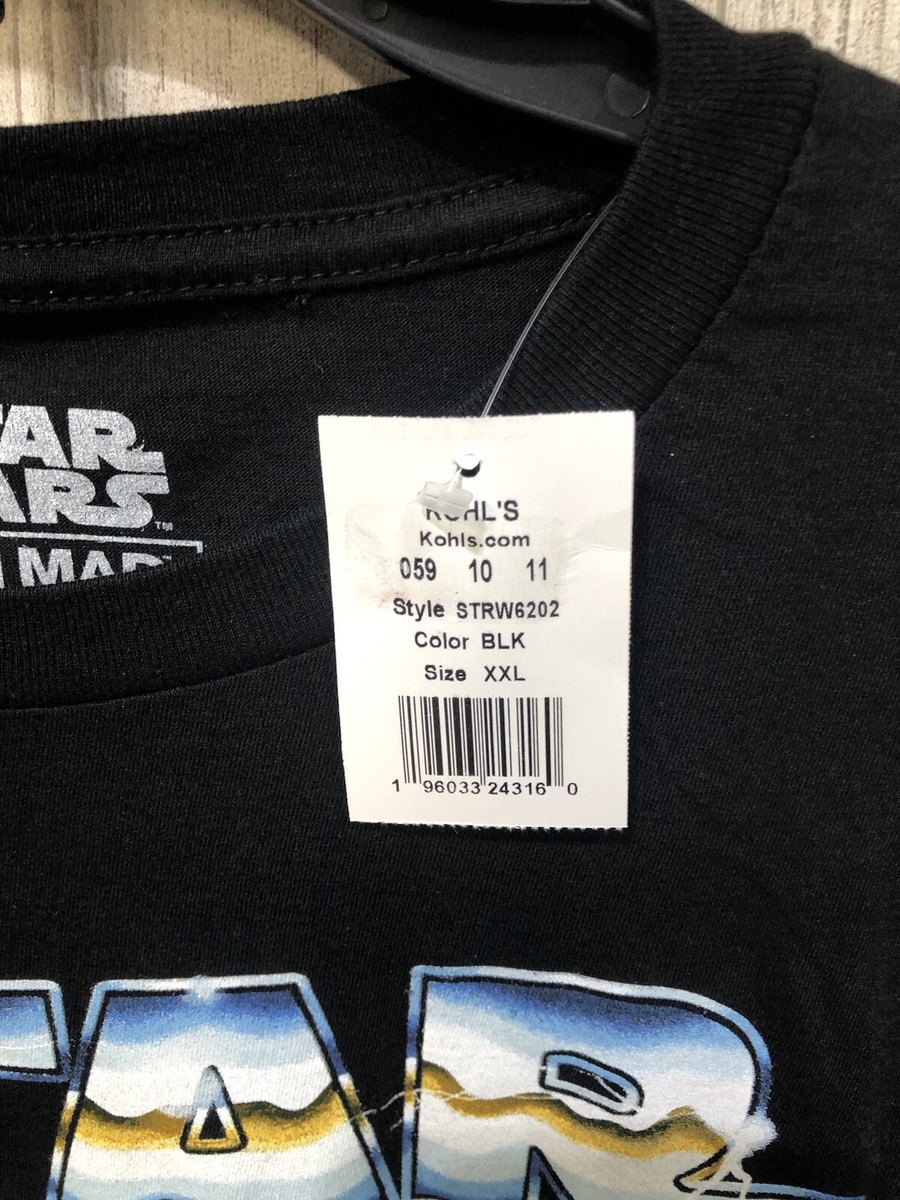 Star Wars Darth Vader Adult size T-shirt 2XL Black Short Sleeve