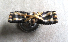 German WWI Button Hole Ribbon Bar with Cross Swords.