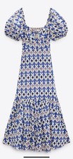 100 Authentic ZARA Printed Ruffle Dress 89.90 Tax Size: M