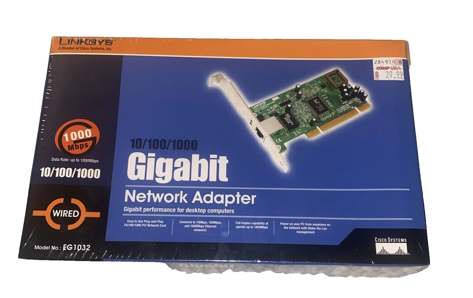 Tarjetas de red cableada Linksys