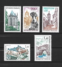 1444 -  la série touristique 1971  YT  1683 à 1687  Neuf ★★