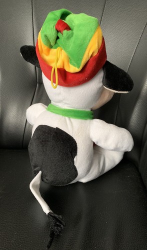 Large Plush ELU2 Ma Cow Peace Rasta Jamaican Cow Big Plush Collector / 30cm - Picture 3 of 10