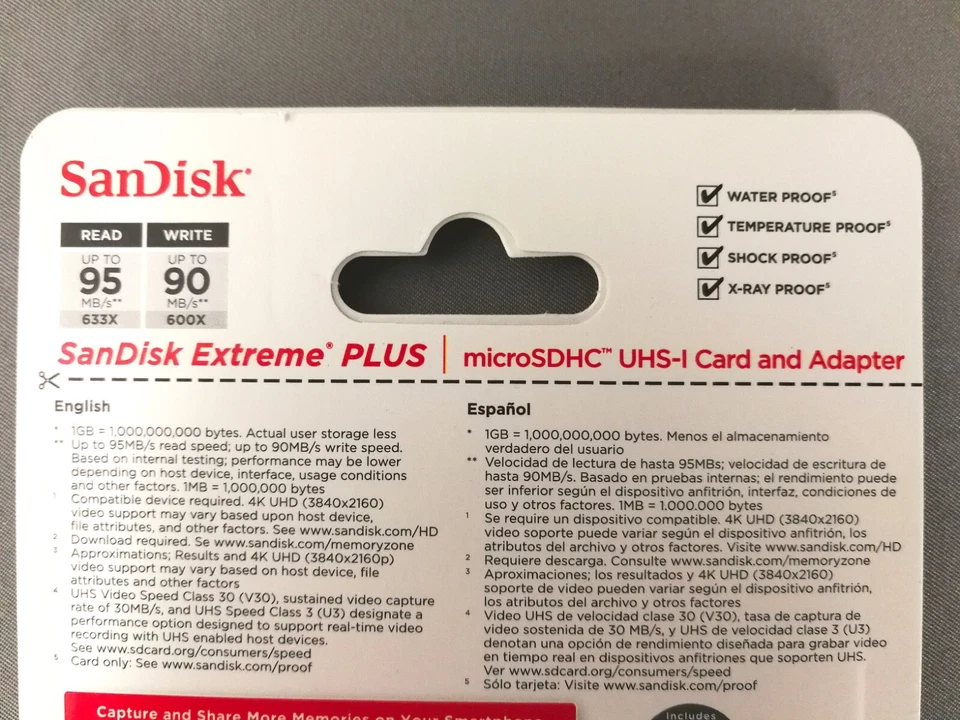 SanDisk Extreme PLUS 32GB microSDXC Memory Card w/ Adapter UHS-I V30 U3 Class 10 - Image 4 of 4