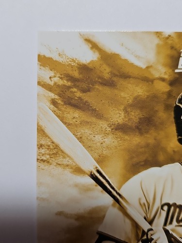 2017 Bunt Splatter Art Topps Exclusive 5x7 Gold /10 Joe Mauer HOF AUTO Signed - Picture 5 of 13