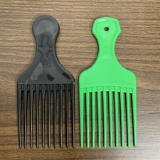 2 Vintage Goody Hair Lift Picks Green And Black Made In USA
