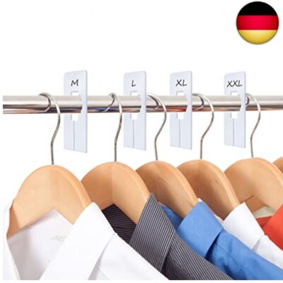 30 Stück Kleiderständer-Trennwände – Weiße Kunststoff-Trenner, Beschreibbar, Für Schrank-Organisation