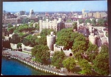 General View of the Tower of London, Historic London, River Thames, England UK