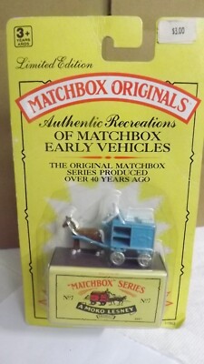 ミニカー MATCHBOX No.7 Horse Drawn Milk Float Matchbox Originals Horse Drawn Milk Float No.7 Authentic