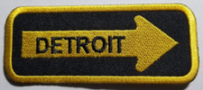 DETROIT Oneway Embroidered Patch Iron on apxrox 1.25x3.75"