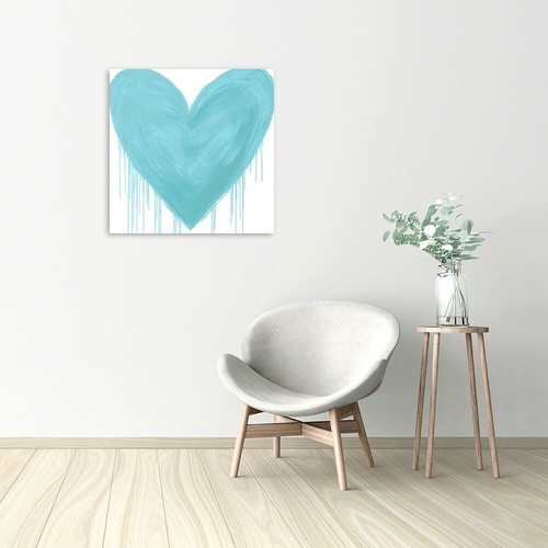 Stampa su Tela su Carta Poster o Quadro Rodgers Lindsay Big Hearted Aqua - Picture 2 of 2