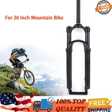 26 120MM Mountain Bike Fork MTB Suspension Fork Adjustable Air Shock Disc Brake