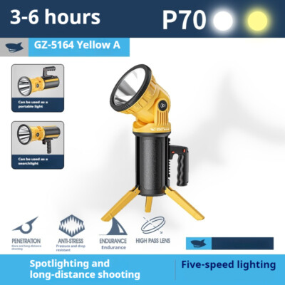 Strong Flashlight Rechargeable Super Bright Outdoor Searchlight Portable Light