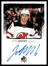 2022-23 SP Authentic UD Authentics Autographs John Marino Auto New Jersey Devils