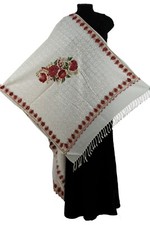 Kashmir Embroidered Floral 100 Pure Wool 28"X80" Traditional Ari Embroidery
