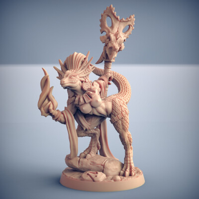 Coaxoch Lizard Fantasy Pinup Miniature | D&D DnD | 