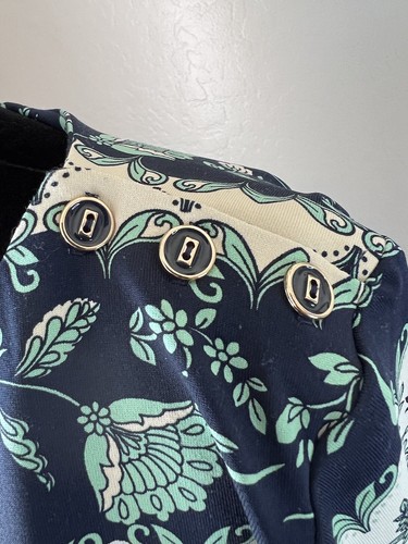 Charter Club Women’s Green Paisley/Floral 3/4 Sleeve Sz L - Picture 3 of 9