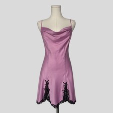 Sweetheart silky lace inset slip dress