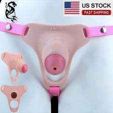 6" Male Men Hollow Cock Extension Strap On Dildo Dong Penis Extender Sleeve