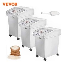 VEVOR 25L Dry Ingredient Storage Bin with Scoop & Caster for Kitchens