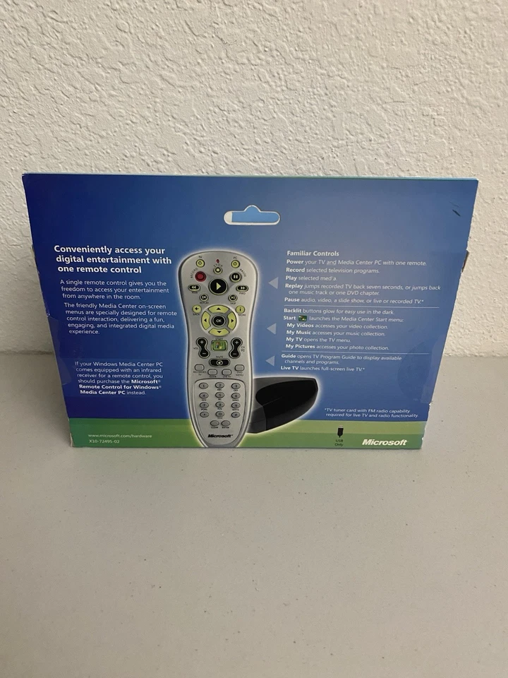 Microsoft IR Windows XP Media Center Remote Control And Receiver NEW 2004 - Image 3 of 4