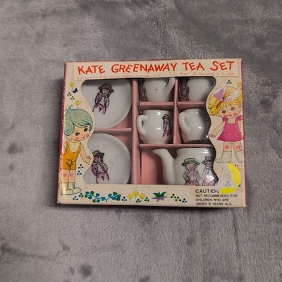 Kate Greenway Miniature Porcelain Tea Set, Made In Japan Vintage # 3670