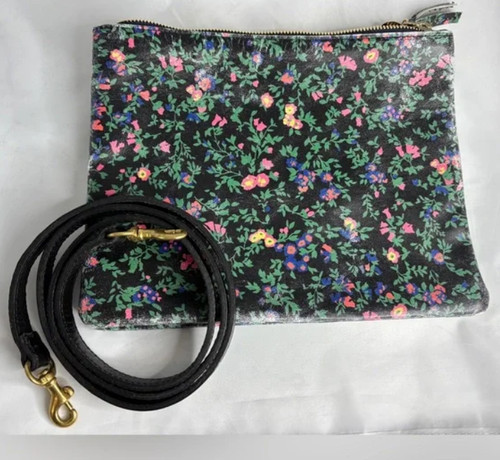 Clare V. Double Sac Bretelle Crossbody Bag Floral