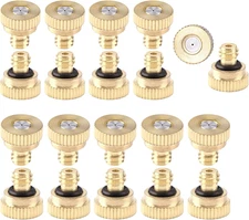 20 Pcs Low Pressure Brass Misting Nozzles Misting Water Mister Nozzle For Garden