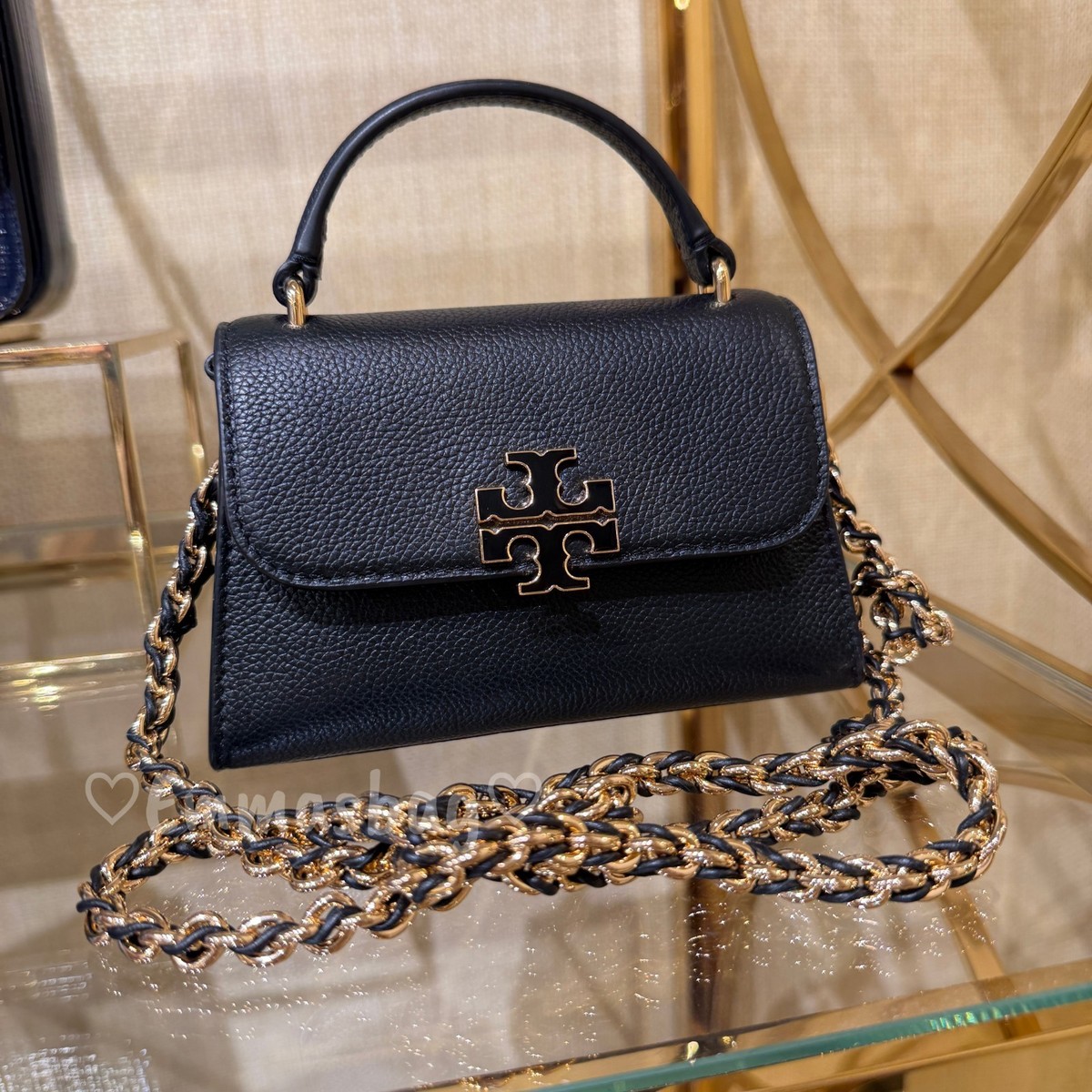 Tory Burch Britten Mini Top Handle Crossbody 175816 Black $300 | eBay