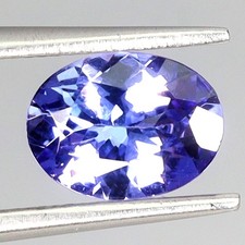 Oval Cut Natural Clean AAA Violet Blue Tanzanite 1.18ct 8x6mm High Grade Gem Wow