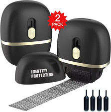Identity Protection Roller Stamps 2 Pack - Confidential Roller Stamp with 4 Refi