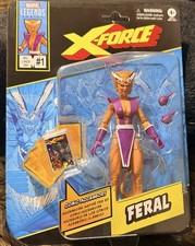 Marvel Legends Series X-Force Feral Action Figure with Comic Accessory