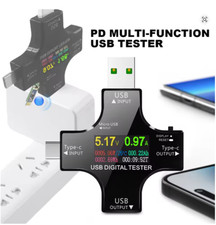 USB Tester Type-C PD Color Digital Voltmeter Ammeter Power Bank Charger