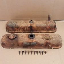 1970 Plymouth Duster 340 V8 Valve Cover Set With Bolts - Left Right Pair Steel 1970 Plymouth Duster 340 V8 Valve Cover Set With Bolts - Left Right Pair Steel