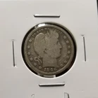 1896-P 25c 90% Silver Circulated Barber Quarter #353