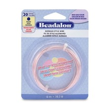 German Style Wrapping Wire Round Rose Gold Color 20 Gauge 6 m / 19.7 ft