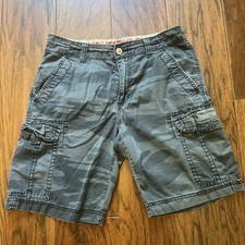 Men s Unionbay Gray Camo Cargo Shorts Size 30 100 Cotton