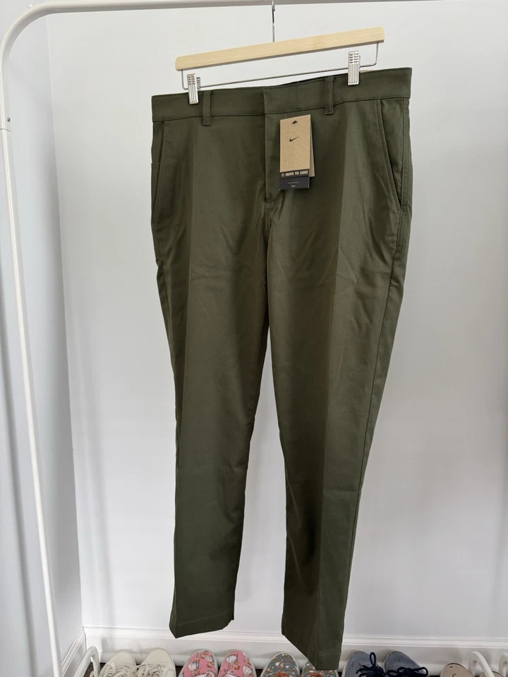 Nike Golf Pants 34x32 | Slim Fit Ankle Length | Olive Green | NWT | $100 Retail - Image 2 of 4